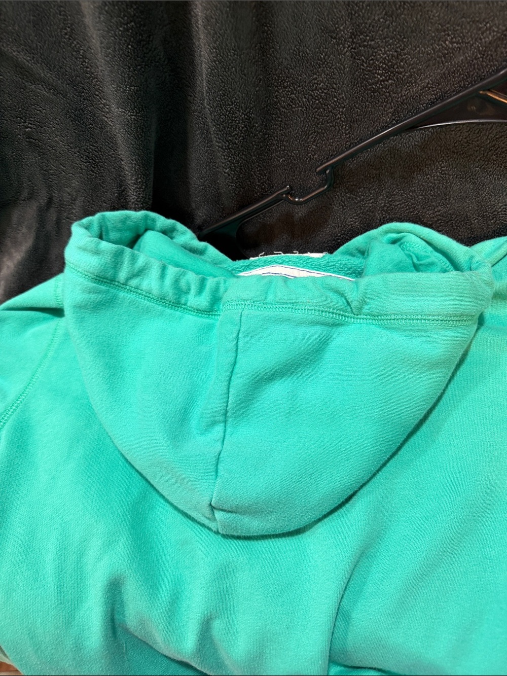 Aeropostale Teal Zip Hoodie with White Drawstrings - Picture 3 of 3
